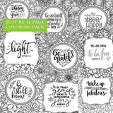 Christian Coloring Book Just Be | Inspiration Coloring