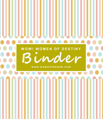 Binder Coloring Printable WOW! Women of Destiny